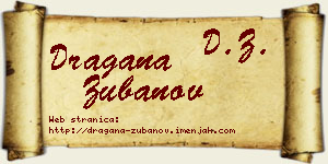 Dragana Zubanov vizit kartica